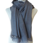 39X80 Pure Cashmere Hand Felted Extra Shawl Basket Weave